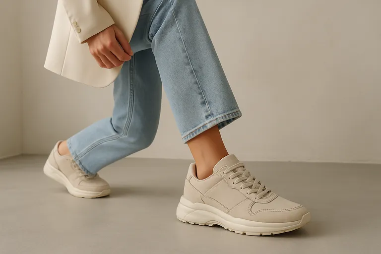 Beige sneakers voor dames die elke look naar een hoger niveau tillen