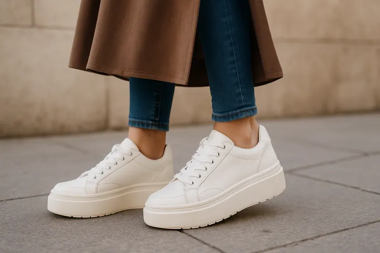 Plateau sneakers voor dames die je silhouet verlengen en elke outfit een stijlvolle boost geven