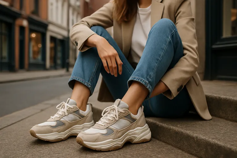 Waarom chunky sneakers het straatbeeld domineren en hoe je ze moeiteloos combineert