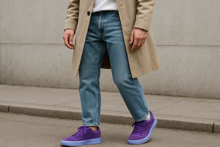 Zo style je paarse sneakers